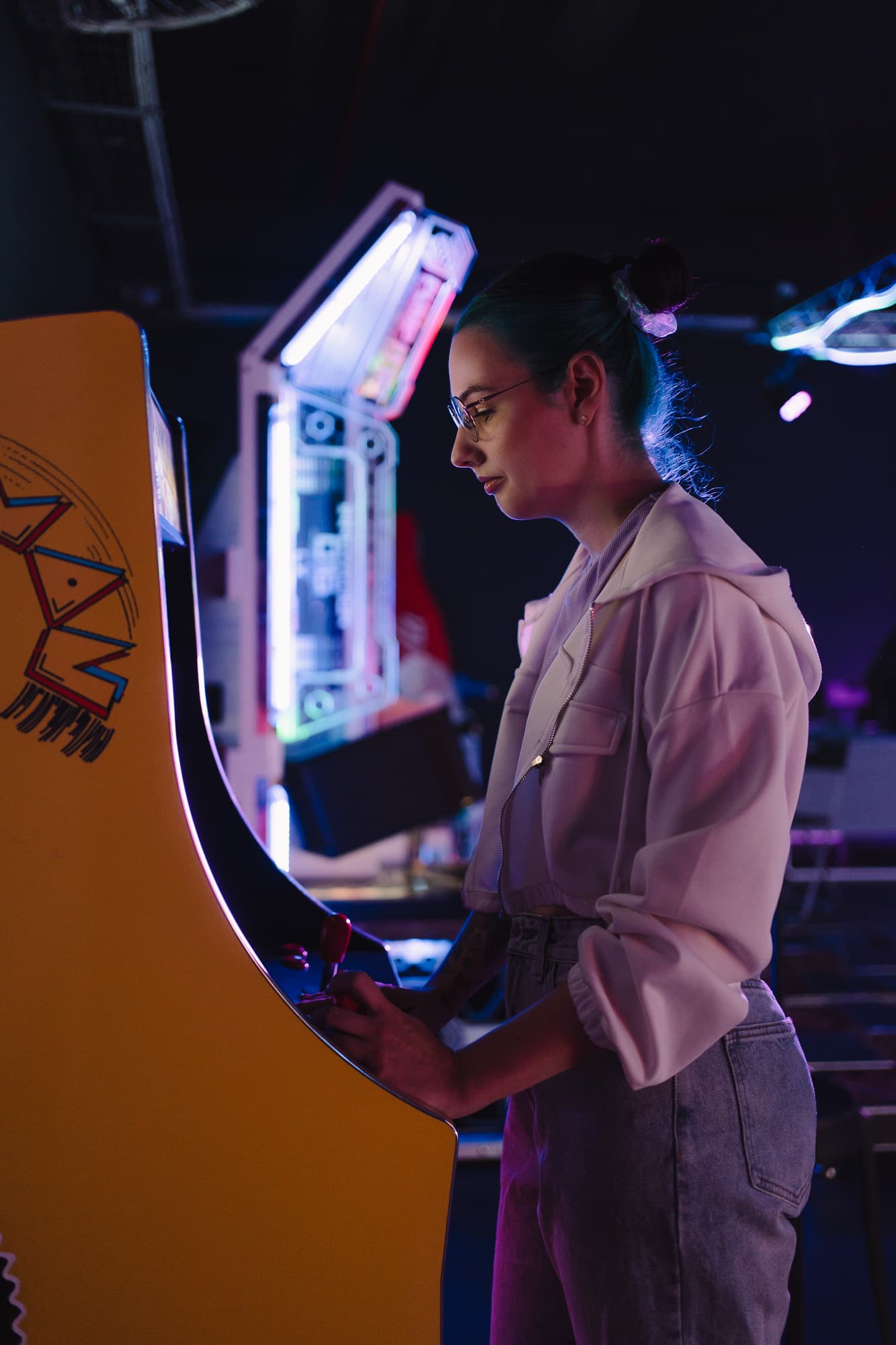 portrait pro dans un salle d'arcade