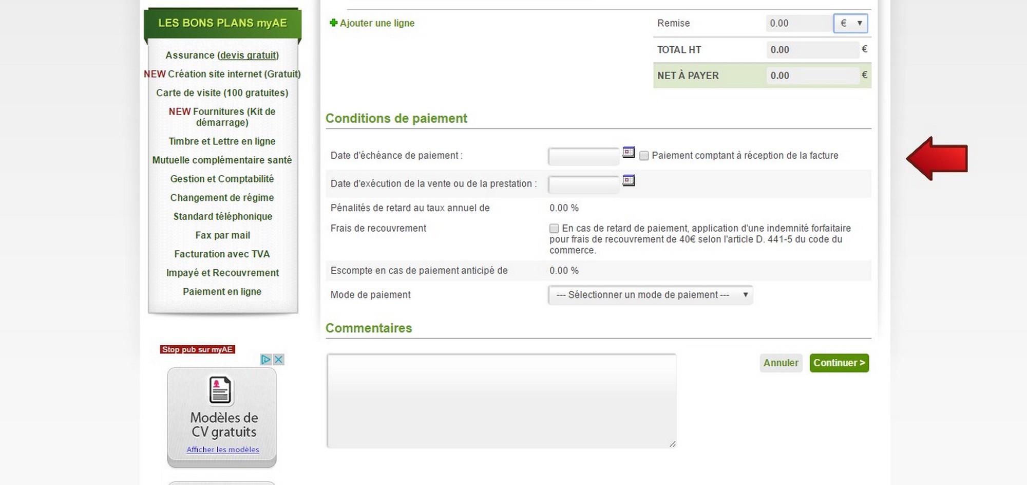 facture devis auto-entreprise gratuit