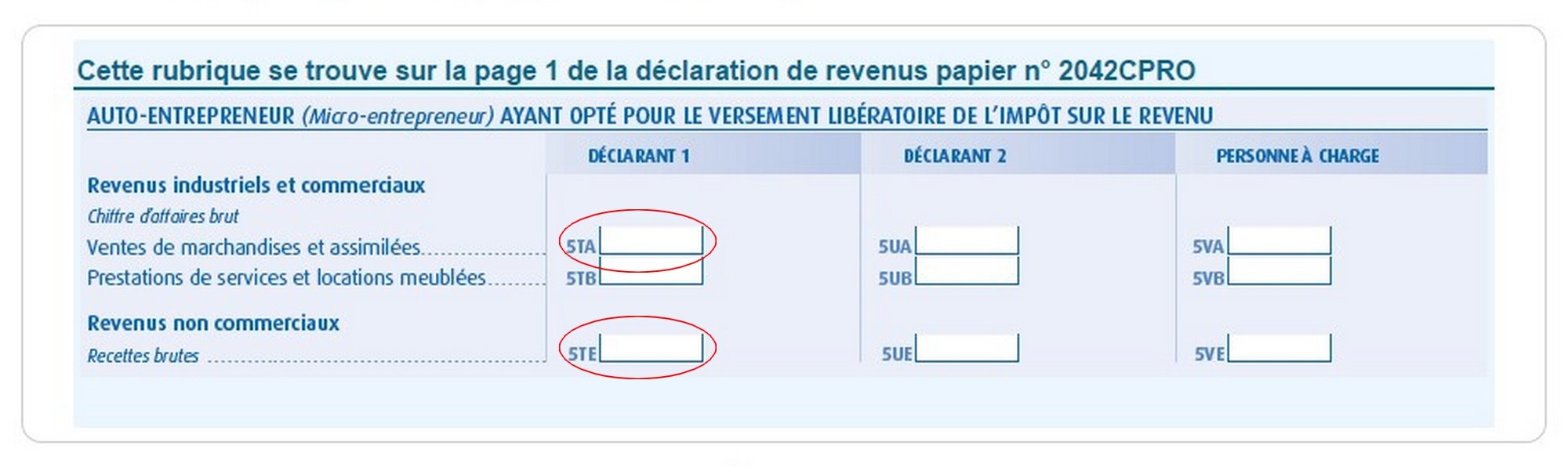 déclarer l'impôt sur le revenu auto-entreprise déclaration prélèvement libératoire