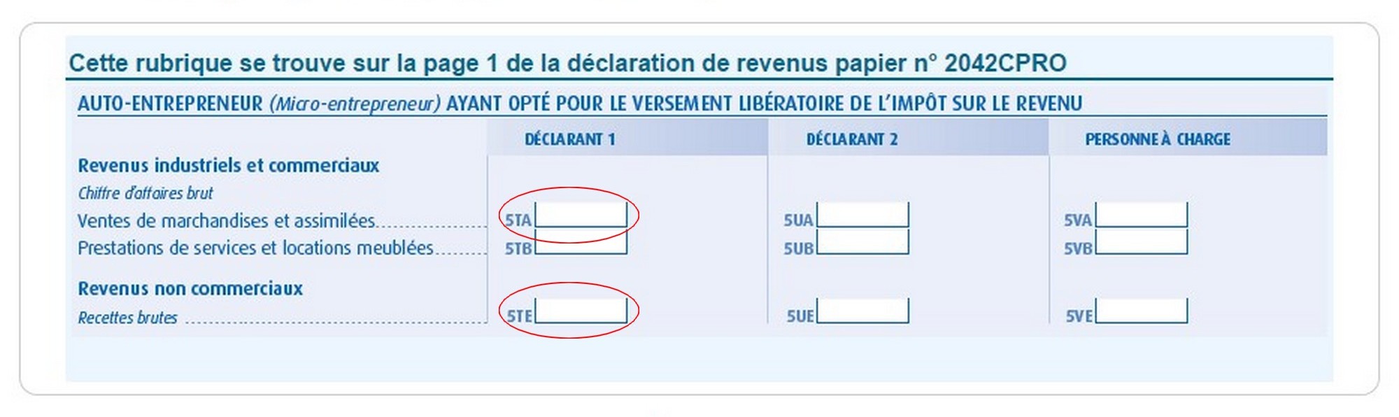 déclarer l'impôt sur le revenu auto-entreprise déclaration prélèvement libératoire