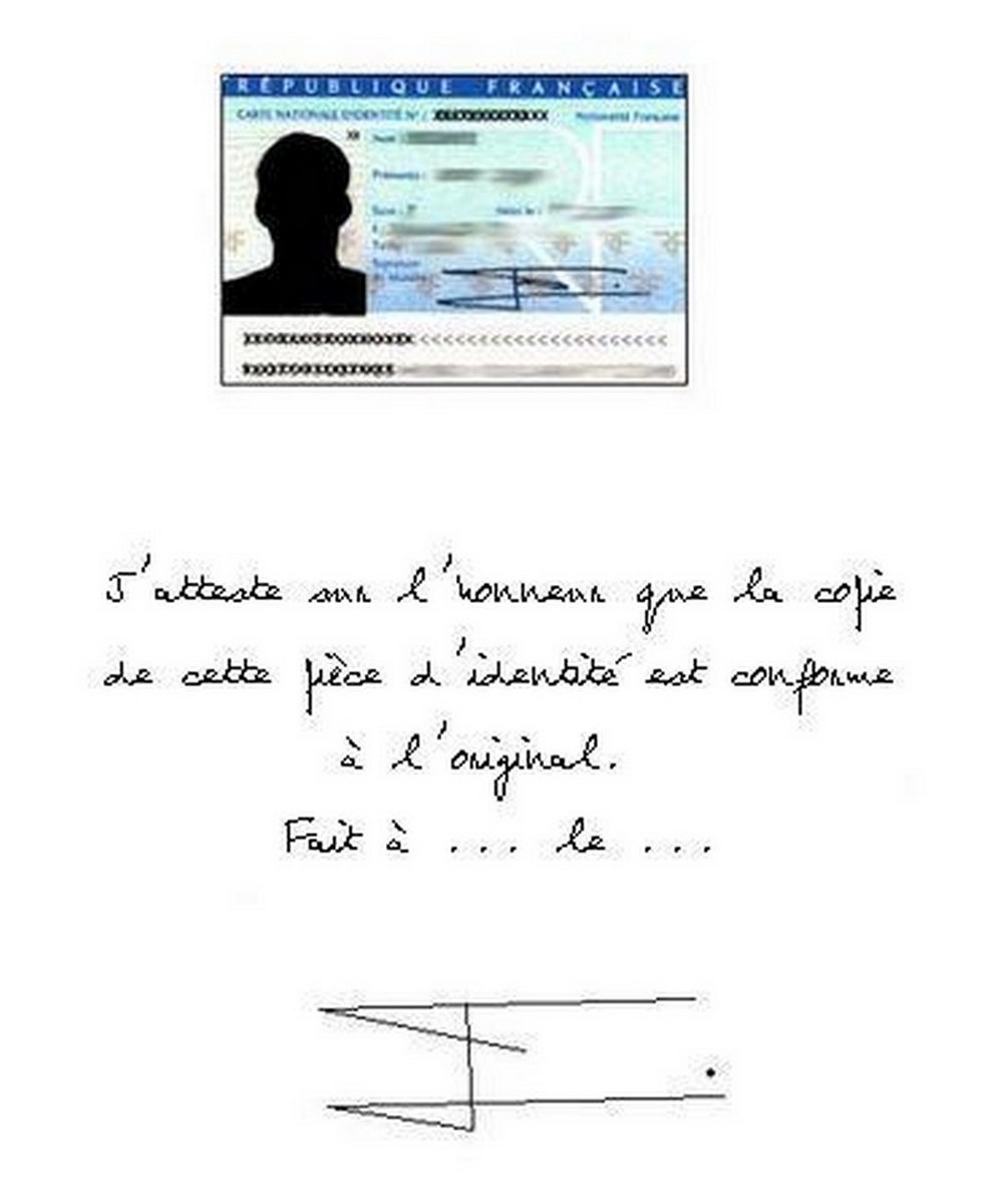 pièce d'identité justificatif inscription auto-entreprise