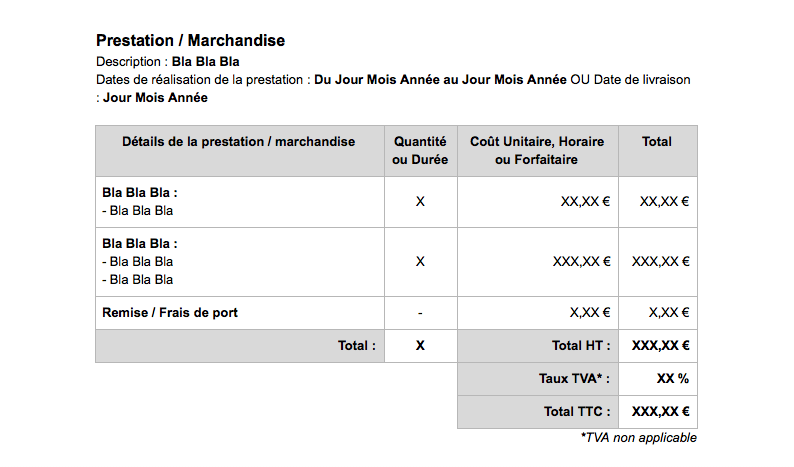 Facture avant ou après paiement