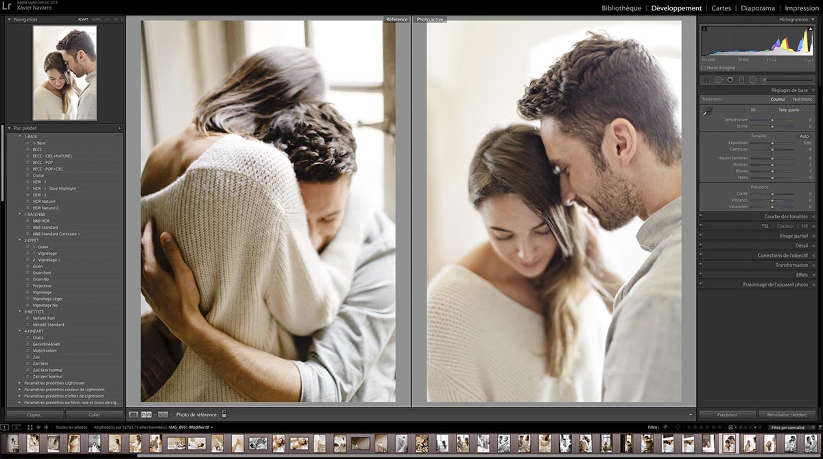 lightroom vue de reference